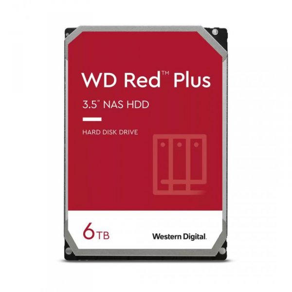 Dysk HDD WD Red Plus WD60EFPX (6 TB ; 3.5&quot;; 256 MB; 5400 obr/min)