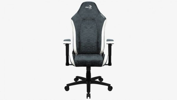 FOTEL AEROCOOL CROWN AeroSuede STEEL BLUE