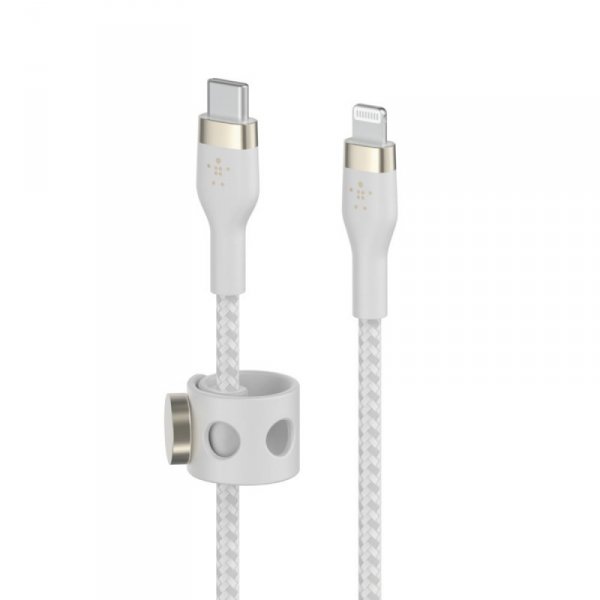 Kabel Belkin BoostCharge Pro Flex USB-C Cable with Lightning Connector 3m Silicone oplot White