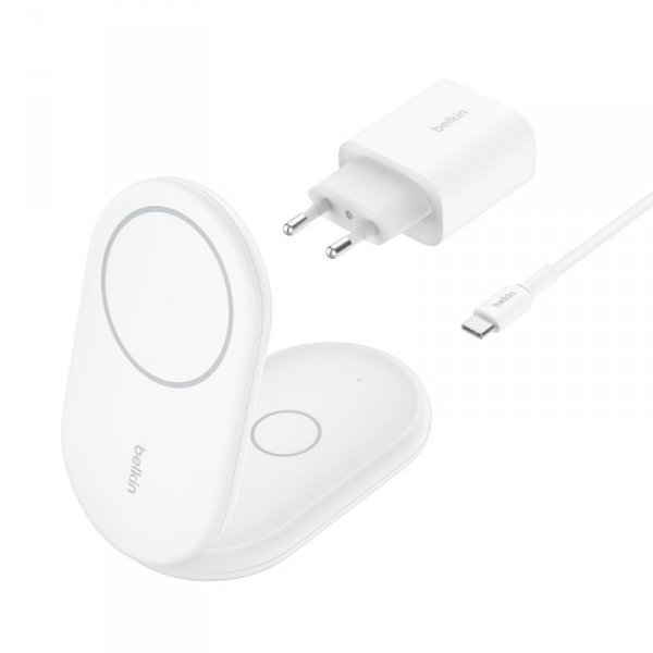 BELKIN ŁADOWARKA MAGSAFE SKŁADANA 2W1 QI2 ZASILACZ CZARNA