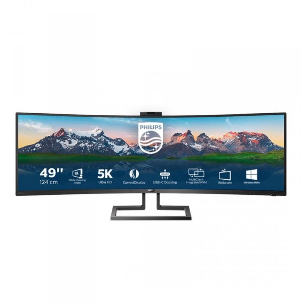 Monitor Philips 499P9H/00 (48,8&quot;; VA; 5120x1440; DisplayPort, HDMI x2; kolor czarny)
