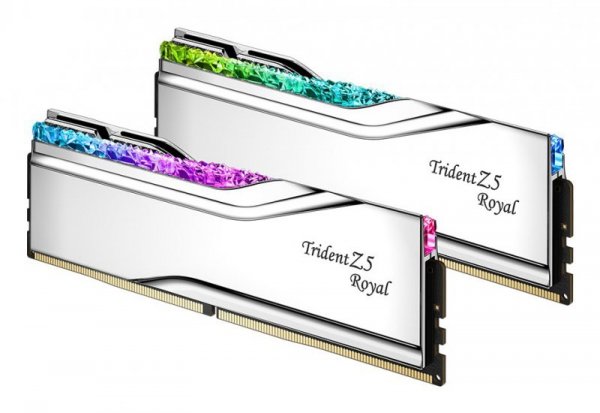 G.SKILL TRIDENT Z5 ROYAL RGB DDR5 2X32GB 6000MHZ CL28 SILVER F5-6000J2836G32GX2-TR5S