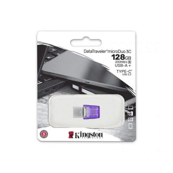 KINGSTON FLASH 128GB USB 3.2 DataTraveler microDuo 3C