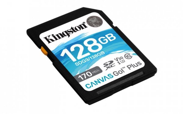 KINGSTON SDXC Canvas Go Plus 170R C10 UHS-I U3 V30 128GB