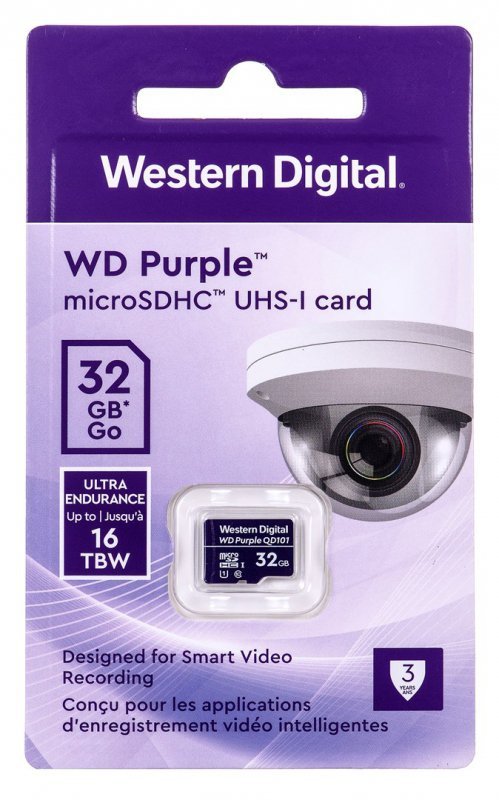 Karta pamięci WD Purple microSDXC WDD032G1P0C (32GB; Class 10, Class U1)