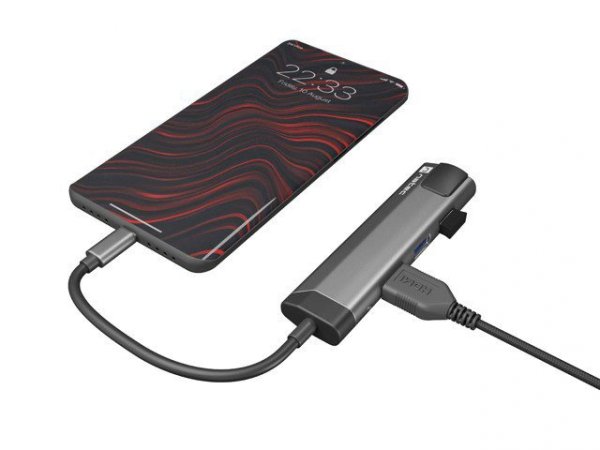NATEC MULTIPORT FOWLER GO USB-C -&gt; HUB USB 3.0 X2, HDMI 4K, USB-C PD, RJ45 NMP-1985
