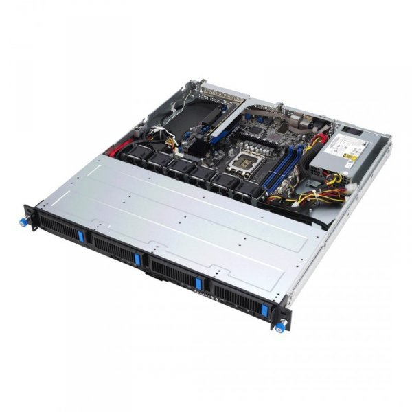 ASUS Rack 1U RS300-E12-PS4/350W Intel C262 LGA1700 95W 4xDDR5 4400/4000/3600 4x3,5&quot;/2,5&quot; 4*SATA/SAS/NVMe 2x Intel I210