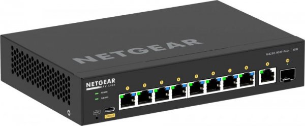Switch Netgear M4250-9G1F (GSM4210PD) 10p PoE 110W (PoE+: 8p) Managed Gigabit