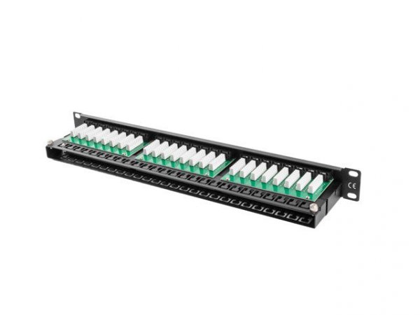 Patch panel Lanberg PPU5-1048-B (1U; 19&quot;; kat. 5e; 48xRJ-45)