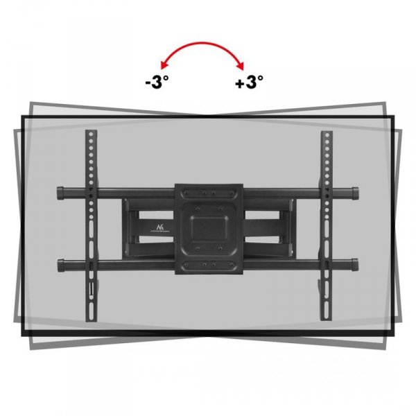 MACLEAN UCHWYT DO TV, MAX VESA 600X400, 32-85&quot;, 60KG, REG.KĄTA W PIONIE I POZIOMIE, PROFIL 65-390MM, CZARNY MC-789