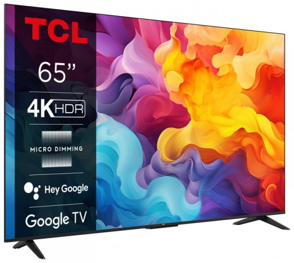 Telewizor TCL 65P655 LED 65&#039;&#039; 4K Ultra HD Google TV Dolby Audio DVB-T2 Czarny
