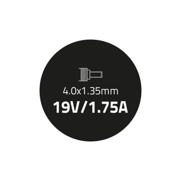 Zasilacz Qoltec 51507.33W do notebooka Asus (19 V; 1,75 A; 33W; 4 mm x 1.35 mm)