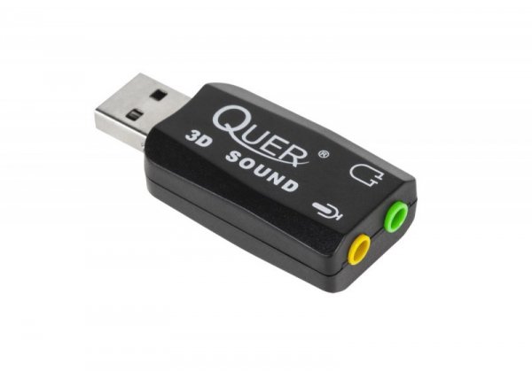 QUER KARTA MUZYCZNA QUER 3D PLUG&PLAY 2 KANAŁY