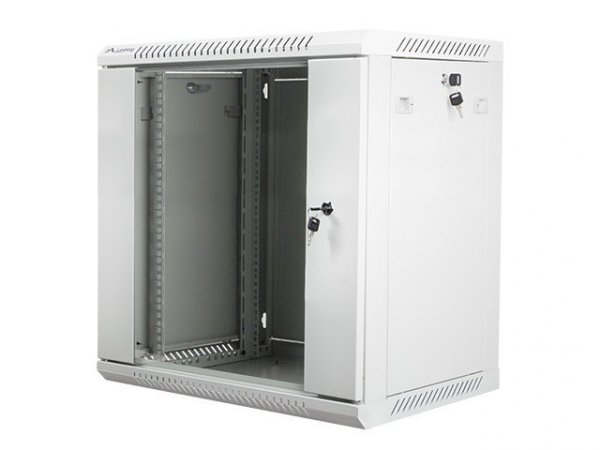Lanberg Szafa instalacyjna wisząca 19&#039;&#039; 12U 600X450mm szara (drzwi       szklane)