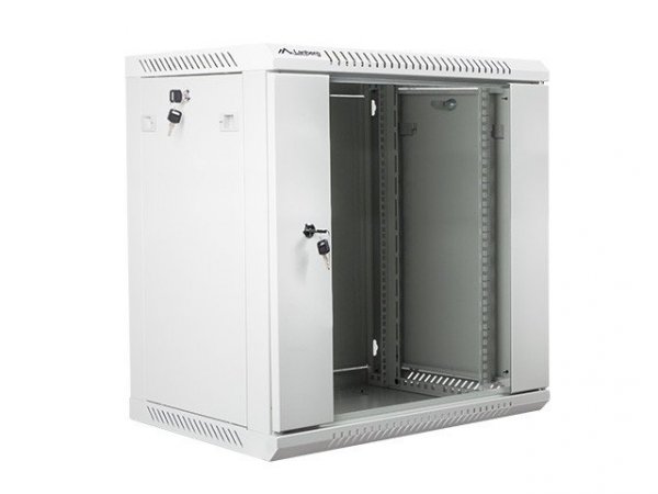 Lanberg Szafa instalacyjna wisząca 19&#039;&#039; 12U 600X450mm szara (drzwi       szklane)