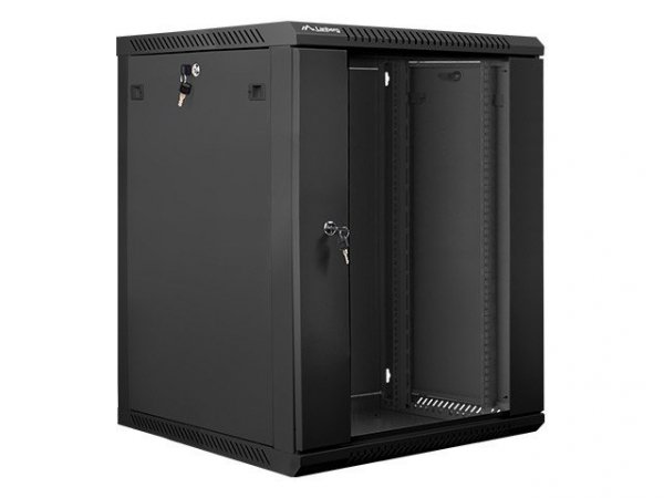 Lanberg Szafa instalacyjna wisząca 19&#039;&#039; 15U 600X600mm czarna (drzwi      szklane)