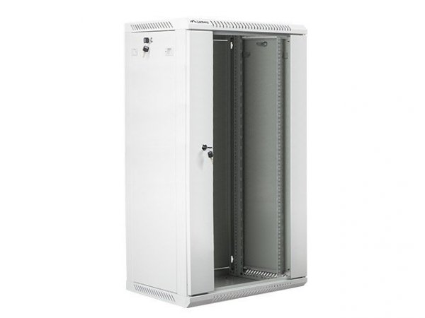 Lanberg Szafa instalacyjna wisząca 19&#039;&#039; 22U 600X450mm szara (drzwi       szklane)