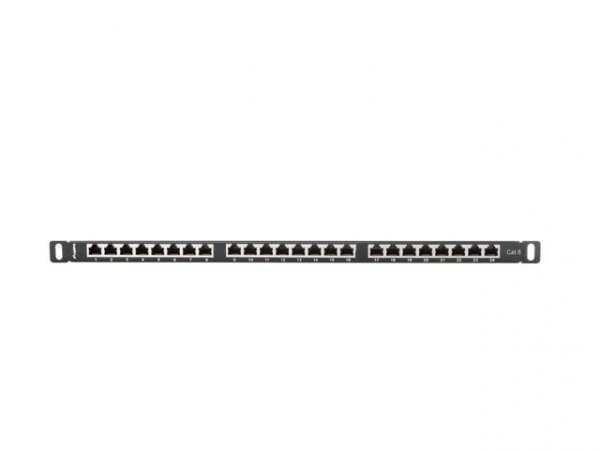 Lanberg Patch Panel 24 Port 0.5U Kat.6 czarny ekranowany
