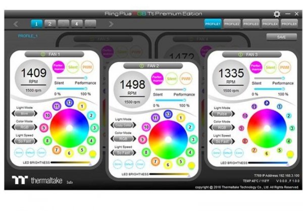 Thermaltake Riing Plus 14 RGB TT Premium Edition 3 Pack (3x140mm, LNC, 1400 RPM)
