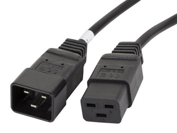 Lanberg Przedłużacz kabla zasilającego IEC 320 C19 - C20 VDE 1.8M VDE    czarny