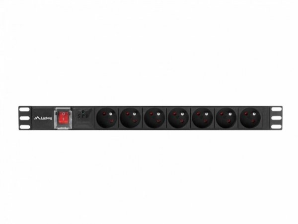 Lanberg Listwa zasilająca Rack PDU 19&quot;  1U 10A 7X 230V PL 2m czarna C14
