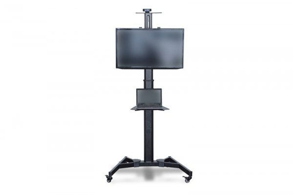 Digitus Stojak mobilny pojedynczy z półką, 1xLCD, max. 70&quot;, max. 50kg, VESA max. 600x400 pivot