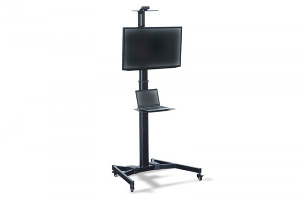 Digitus Stojak mobilny pojedynczy z półką, 1xLCD, max. 70&quot;, max. 50kg, VESA max. 600x400 pivot