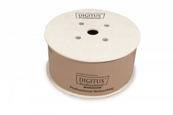Digitus Kabel teleinformatyczny instalacyjny kat.7, S/FTP, Dca, drut, AWG 23/1, LSOH, 500m, pomarańczowy, szpula