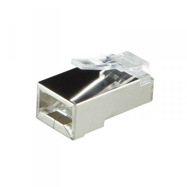 LogiLink Wtyki RJ45 CAT.6 100szt. ekranowane z osłoną, czarne
