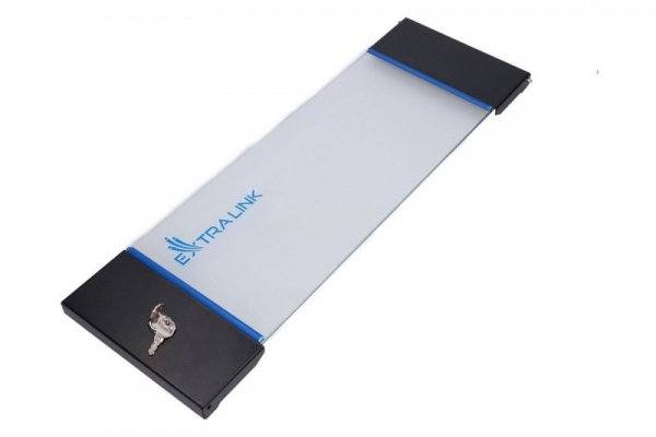 Extralink Szafka wisząca rack 4U 600x600 czarna szklane drzwi