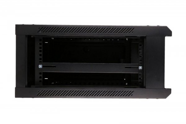 Extralink Szafka wisząca rack 4U 600x600 czarna szklane drzwi