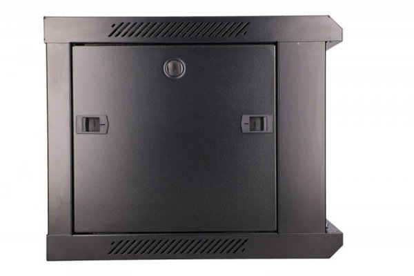 Extralink Szafka wisząca rack 6U 600x450 czarna szklane drzwi