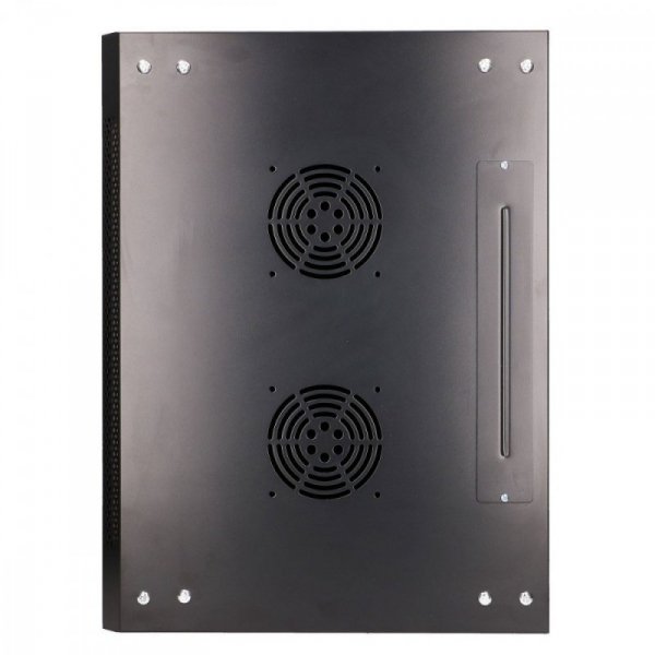 Extralink Szafka wisząca rack 6U 600x450 czarna szklane drzwi