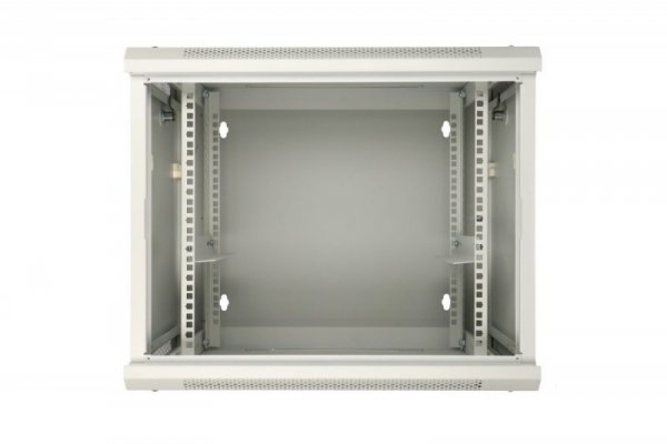 Extralink Szafka wisząca rack 12U 600x600 szara dwusekcyjna