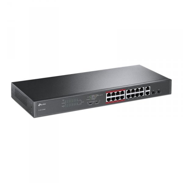 TP-LINK Przełącznik SL1218MP 16xFE PoE+ 2x1Gb 2xSFP