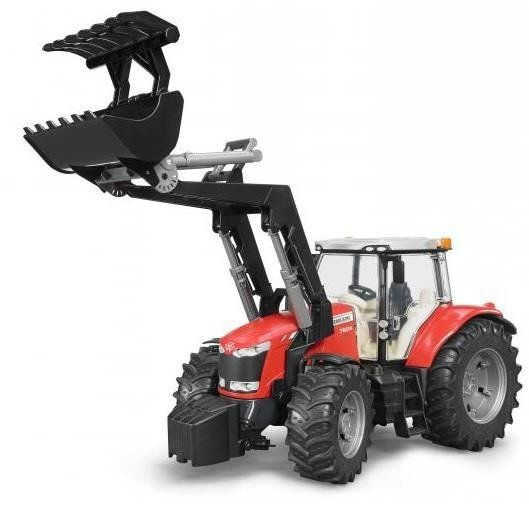BRUDER Traktor Massey Ferguson 7600 z ladowaczem