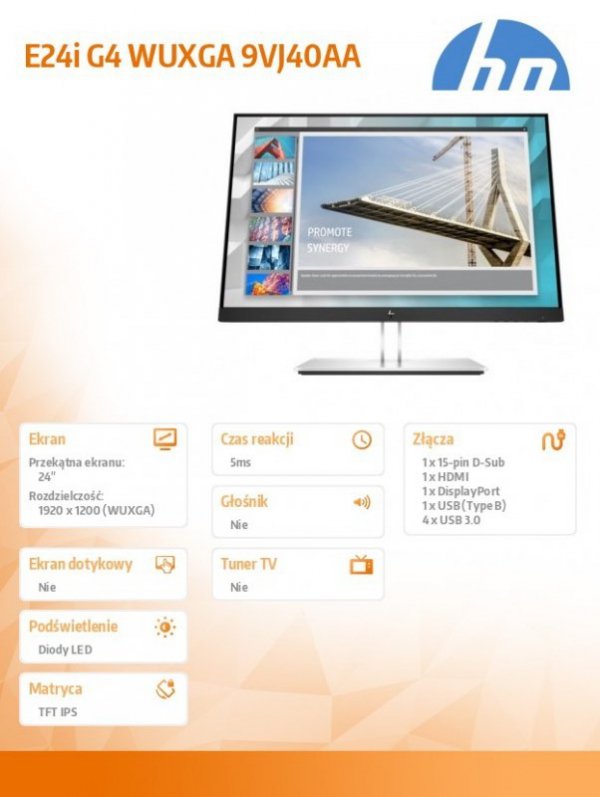 HP Inc. Monitor E24i G4 WUXGA  9VJ40AA