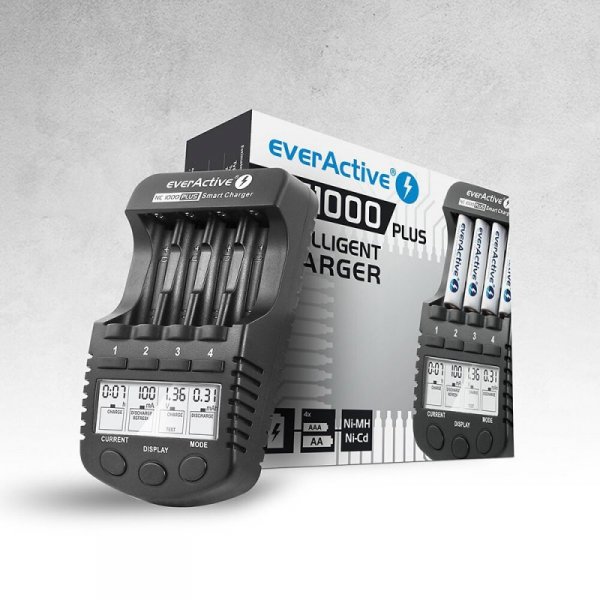 everActive Ładowarka procesorowa NC-1000 PLUS do akumulatorków AA/AAA