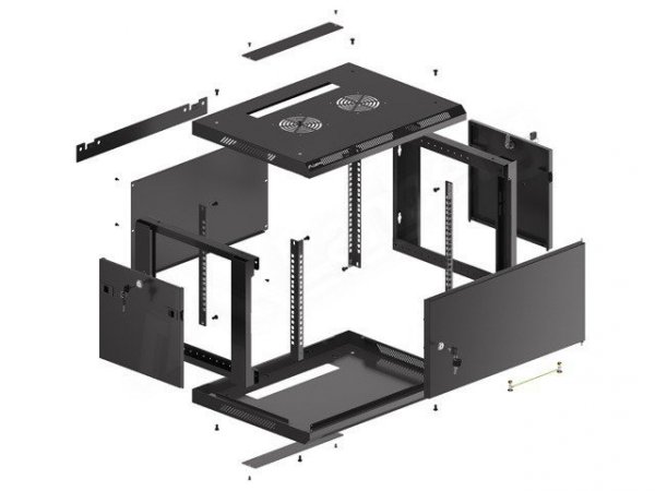 Lanberg Szafa wisząca 19 6U 600x450 cz WF01-6406-00B