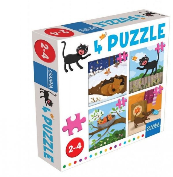 Granna Puzzle z kotem 4 ,6,9,12 elementów