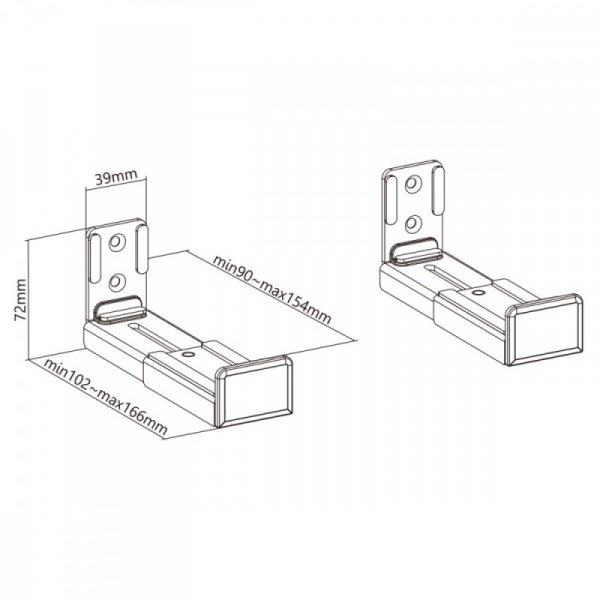 Maclean Uchwyt ścienny na soundbar regulowany MC-932