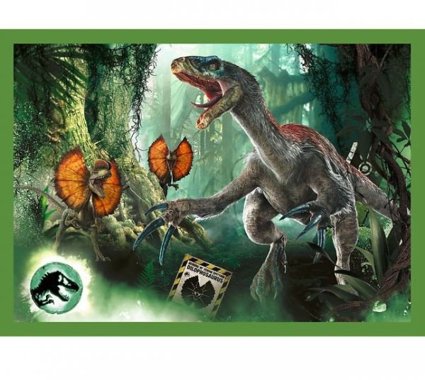 Trefl Puzzle 4w1 Groźne dinozaury Jurassic World