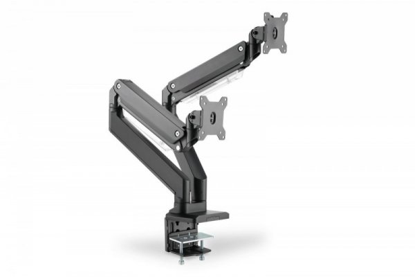 Digitus Ramię biurkowe podwójne z zaciskiem, 2xLCD, max. 35&quot;, max. obciążenie 2x15kg, ze sprężyną gazową