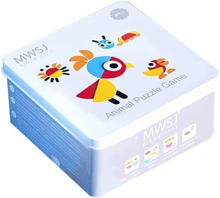 iWood Gra układanka Zwierzęta tangram w puszce