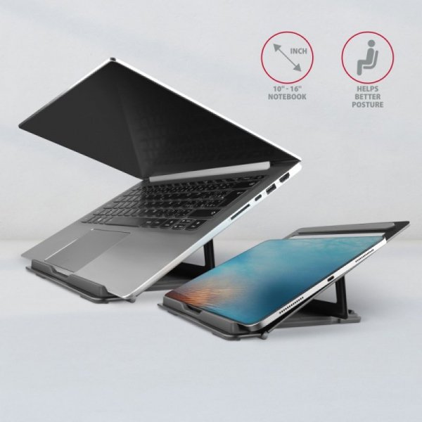 AXAGON STND-L Podstawa do laptopów aluminiowa 10-16&quot;, 4 regulowane kąty nachylenia