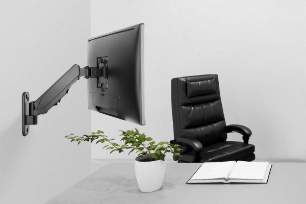Digitus Uchwyt ścienny pojedynczy, 1xLCD, max. 32&quot;, max. obciążenie 8kg, ze sprężyną gazową, obrotowy