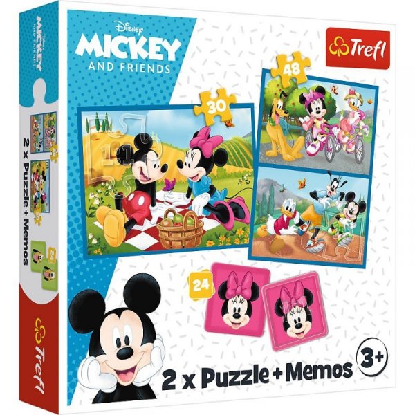 Trefl Puzzle 2w1 memos Poznaj bohaterów Disneya