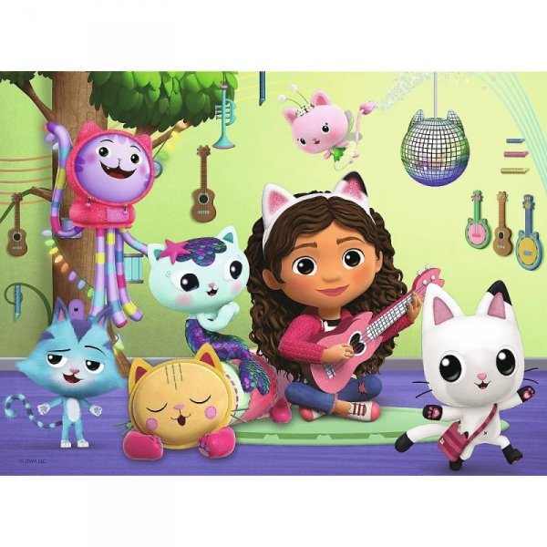 Trefl Puzzle 30 elementów Gabi i jej uroczy domek, Koci Domek Gabi