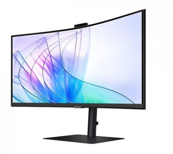 Samsung Monitor 34 cale ViewFinity S65VC VA 3440x1440 UWQHD 21:9 1xHDMI 1xDP 1xUSB-C (90W) 2xUSB 3.0 LAN (RJ45) 5ms HAS Webcam g