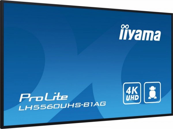 IIYAMA Monitor wielkoformatowy 55 cale LH5560UHS-B1AG matowy 24h/7 500(cd/m2) VA 3840 x 2160 UHD(4K) Android.11 Wifi CMS(iiSigna